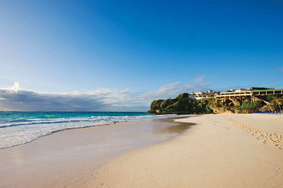 The beach at the Crane Resort and Residences in Barbados.