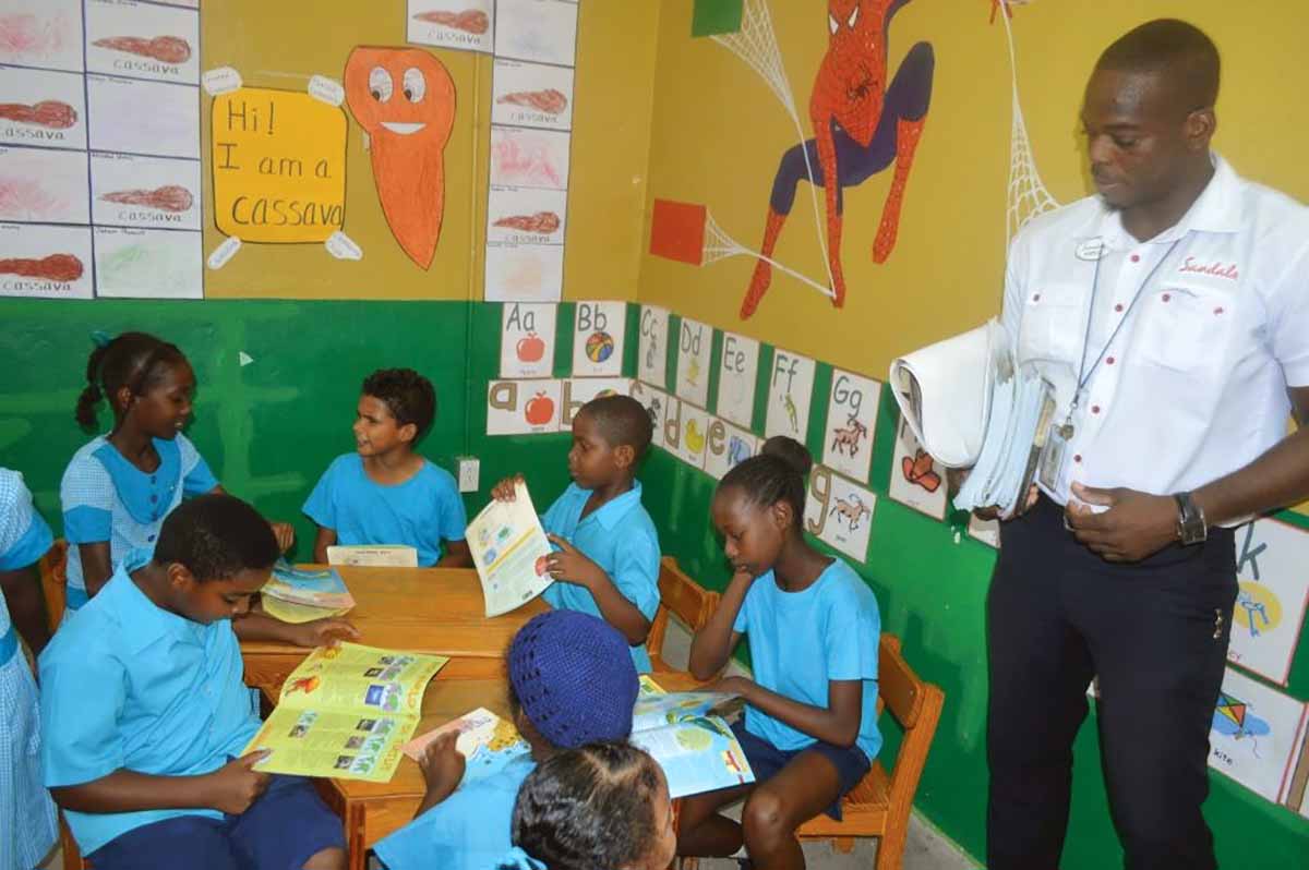 The Sandals Foundation at a school in the Caribbean