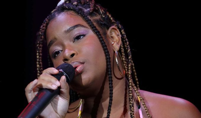 Samaria performing at HoneyJam in Barbados.