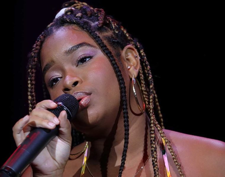 Samaria performing at HoneyJam in Barbados.