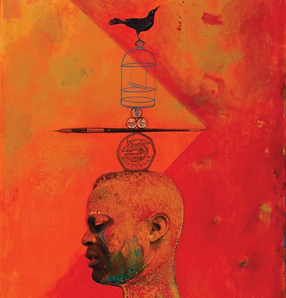 Abstract painting by Barbadian artist Kraig Yearwood