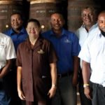 Team members at Foursquare Distillery in Barbados