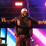 Mikey at Rise soca show in Barbados for Crop Over 2019