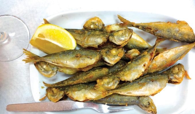 Fried Mackerel in Algarve Portugal