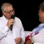 John Morphet with Prime Minister Mia Mottley