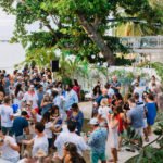 Crowd partying